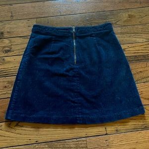 Forever 21 size XS mini skirt navy blue with zipper